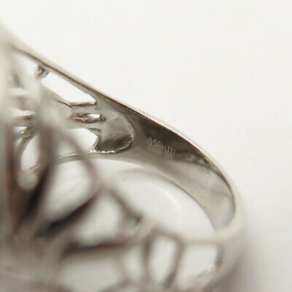 925 Sterling Silver Real Labradorite Gemstone Ring Size 9 - Picture 6 of 6